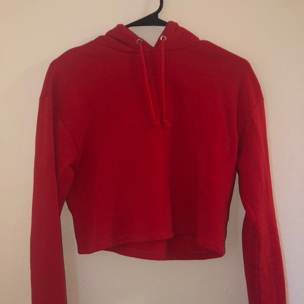 Red crop top sweater!